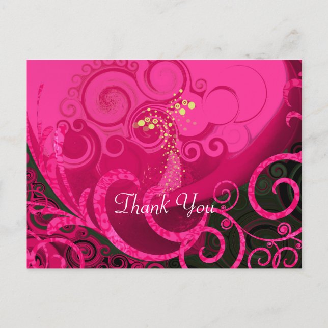 Tarjeta de agradecimiento a Calla Lily Pink (Anverso)