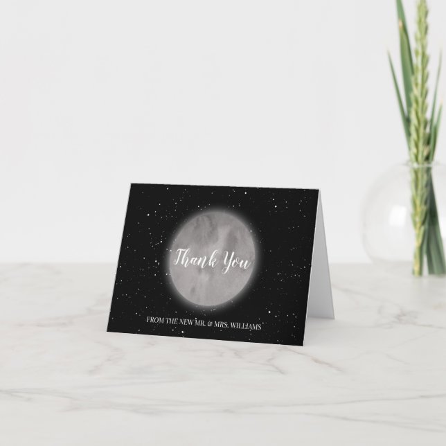 Tarjeta de agradecimiento a Celestial Moon & Stars (Anverso)