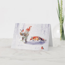 Tarjeta De Agradecimiento A charming Scandinavian winter scene