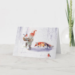 Tarjeta De Agradecimiento A charming Scandinavian winter scene  Tack Kort
