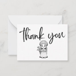 Tarjeta de agradecimiento a Chica de Woodland con