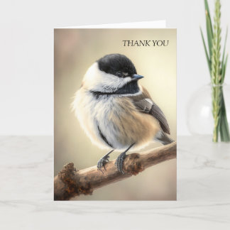 Tarjeta de agradecimiento a Chickadee