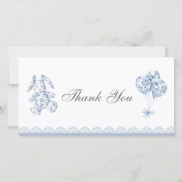 Tarjeta de agradecimiento a Chinoiserie-Baby franc