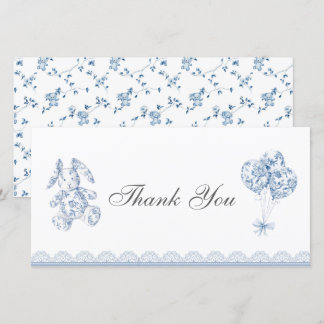 Tarjeta de agradecimiento a Chinoiserie-Baby franc
