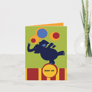 Tarjeta de agradecimiento a Circus Elephant