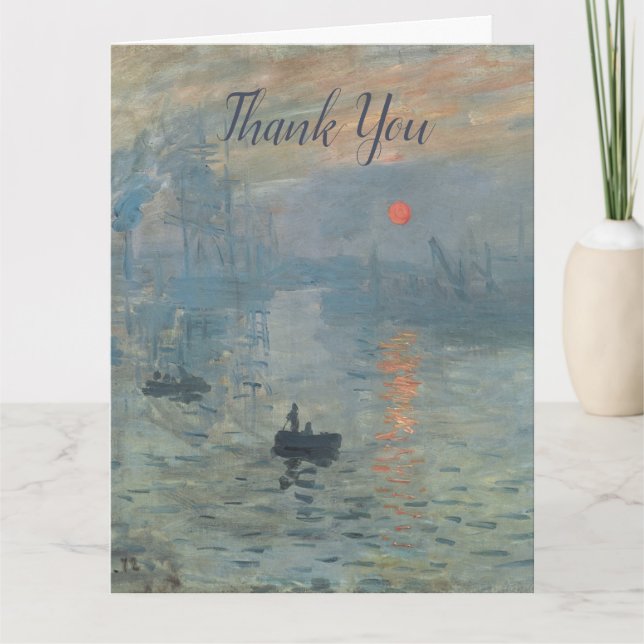 Tarjeta de agradecimiento a Claude Monet Impressio (Anverso)