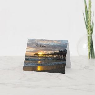 Tarjeta de agradecimiento a Cocoa Pier 1st Sunrise