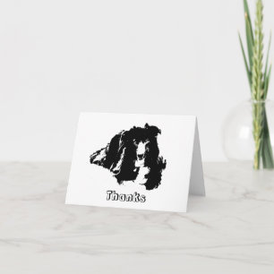 Tarjeta de agradecimiento a Collie Silhouette Dog