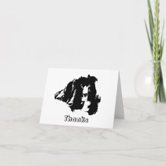 Tarjeta de agradecimiento a Collie Silhouette Dog