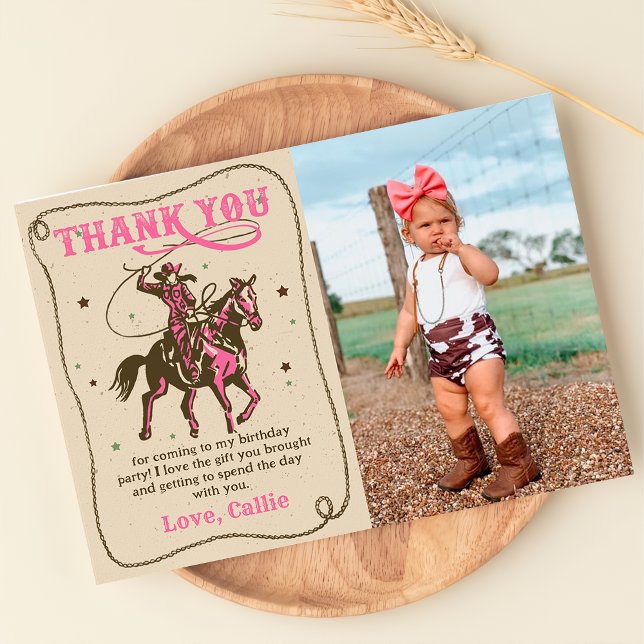 Tarjeta de agradecimiento a Cowgirl Birday de Occi (Subido por el creador)