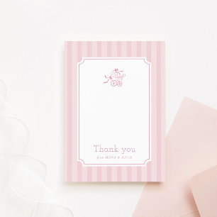 Tarjeta de agradecimiento a Cuppy Preppy Baby Stro
