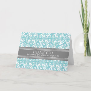 Tarjeta de agradecimiento a Damask Bat Mitzvah ver