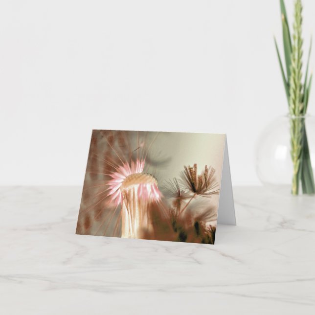 Tarjeta de agradecimiento a Dandelion Blank brilla (Anverso)