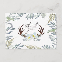 Tarjeta de agradecimiento a Deer Antler Blue Showe
