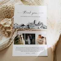 Tarjeta de agradecimiento a Denver Skyline Boda