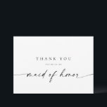 Tarjeta de agradecimiento a doncella de honor | Mi<br><div class="desc">Este diseño minimalista es perfecto para la novia moderna. Con un script de firma manuscrita emparejado con un sencillo tipo de letra sans-serif. Personalice con su propio mensaje en la parte posterior, o ordene en blanco y escriba a mano su mensaje. ¡Mira la tienda para ver las tarjetas de la...</div>