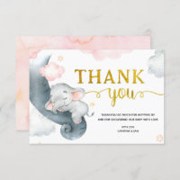 Tarjeta de agradecimiento a Elephant Chica Dreamy