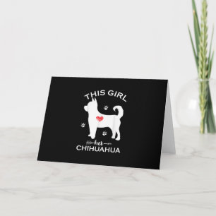 Tarjeta De Agradecimiento A esta Chica le encanta su chihuahua graciosa cach