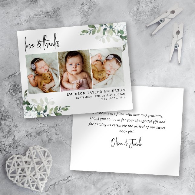 Tarjeta de agradecimiento a Eucalyptus Calligraphy (Subido por el creador)