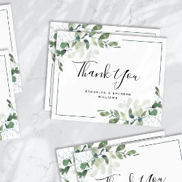 Tarjeta de agradecimiento a Eucalyptus Calligraphy