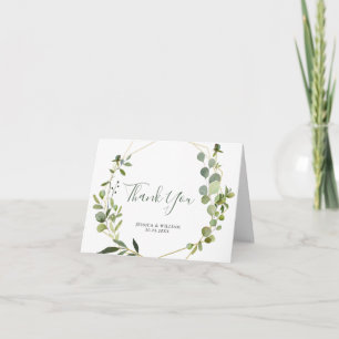 Tarjeta de agradecimiento a Eucalyptus Geométrico