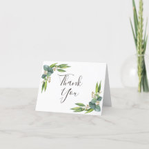Tarjeta de agradecimiento a Eucalyptus Greenery