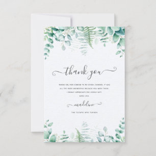 Tarjeta de agradecimiento a Eucalyptus Greenery Br