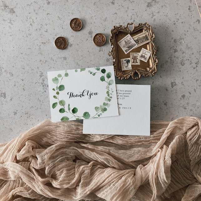 Tarjeta de agradecimiento a Eucalyptus Modern Flat (Subido por el creador)