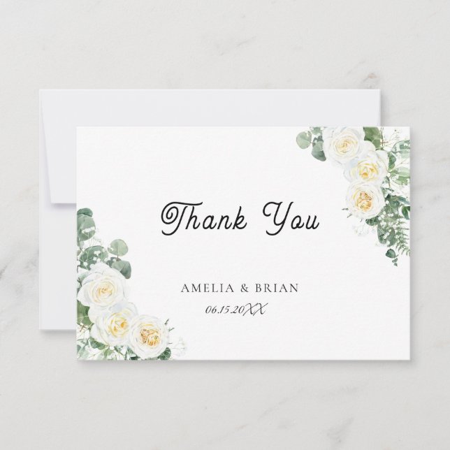 Tarjeta de agradecimiento a Eucalyptus Rustic Gree (Anverso)