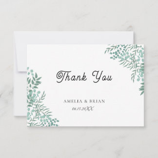 Tarjeta de agradecimiento a Eucalyptus Rustic Gree
