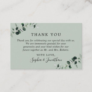Tarjeta de agradecimiento a Eucalyptus Sage Mini B
