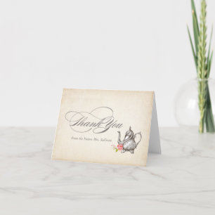 Tarjeta de agradecimiento a Fiesta de té ventilado