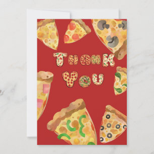 Tarjeta de agradecimiento a Fiesta Pizza