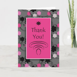 Tarjeta de agradecimiento a Flor Floral de Flores 