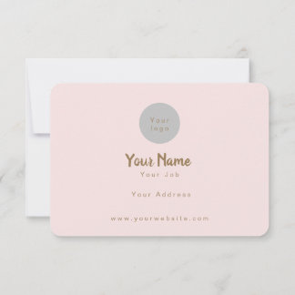 Tarjeta de agradecimiento a Flor rosa acuarela