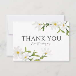 Tarjeta de agradecimiento a Floral Boda Daisy Wate