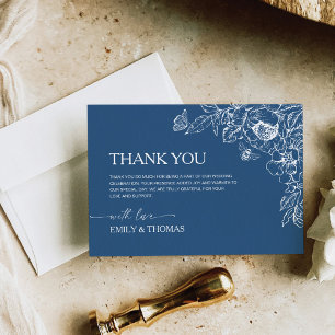 Tarjeta de agradecimiento a Floral Chinoiserie Bod