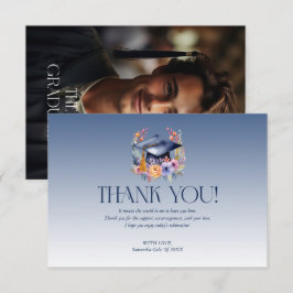 Tarjeta de agradecimiento a Floral Grad Gorra