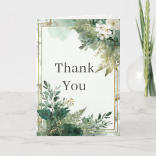 Tarjeta de agradecimiento a Flores Blancas y Folia