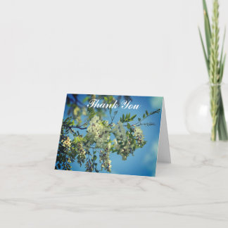 Tarjeta de agradecimiento a Flores de Flor Blanco
