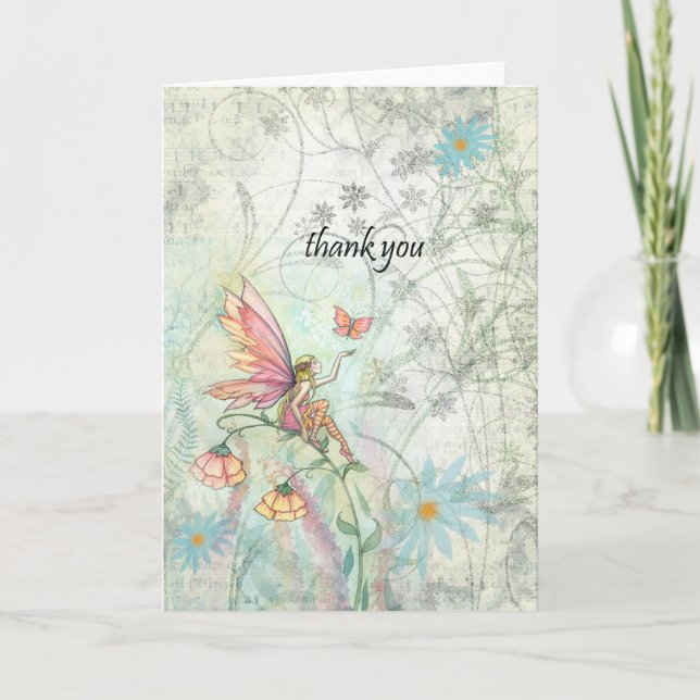 Tarjeta de agradecimiento a Flower Fairy and Butte (Anverso)