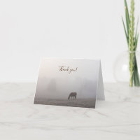 Tarjeta de agradecimiento a Foggy Grazing