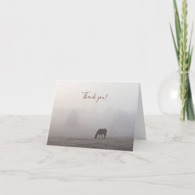 Tarjeta de agradecimiento a Foggy Grazing (Anverso)