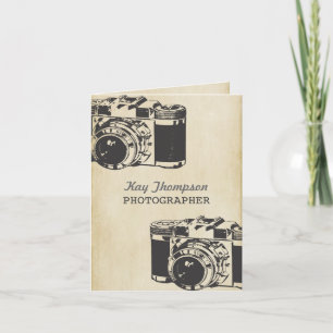 Tarjeta de agradecimiento a fotógrafo de cámara re