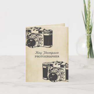 Tarjeta de agradecimiento a fotógrafo de cámara re
