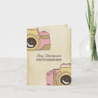 Tarjeta de agradecimiento a fotógrafo de dibujo de