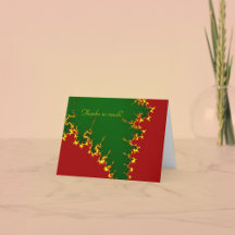 Tarjeta de agradecimiento a Fractal de navidades