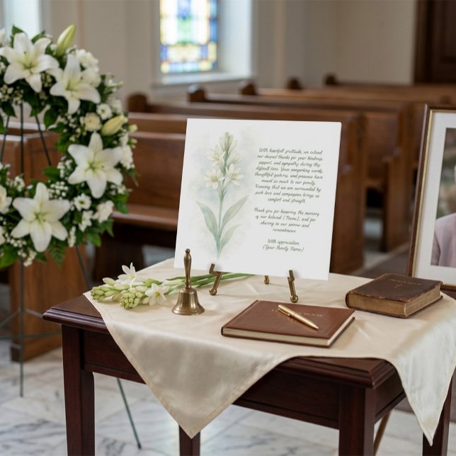 Tarjeta de agradecimiento a funeral de personaliza (Subido por el creador)