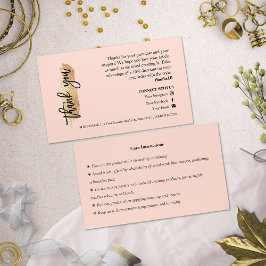 Tarjeta de agradecimiento a Gliter Gold Care