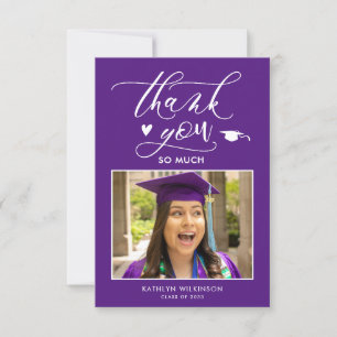 Tarjeta de agradecimiento a graduación de foto Min